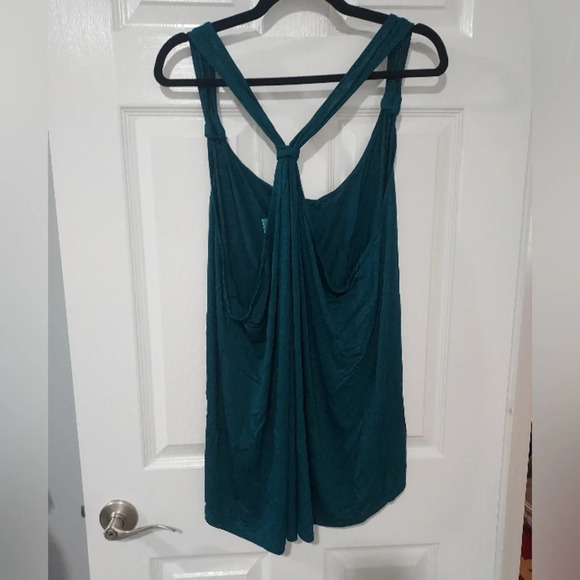 NWT Maurices Dark Teal Blue/Green Knot Racerback Tank Top in Size 2X - Picture 8 of 9